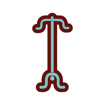 full color coat rack object to clothes hanger vector illustrationのイラスト素材