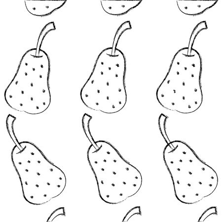 figure delicious pear organic fruit background designのイラスト素材