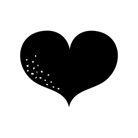 contour heart symbol of love and passion iconのイラスト素材