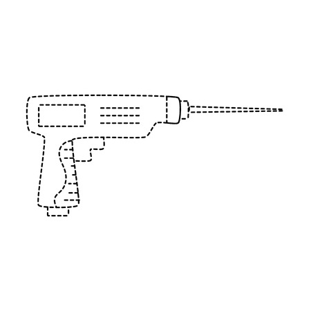 dotted shape drill equipment to industry repair serviceのイラスト素材