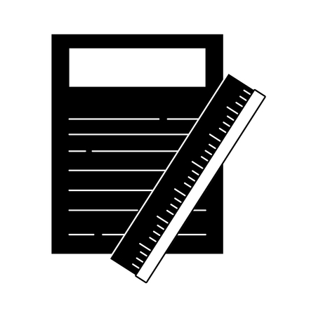 contour paper document with ruler object designのイラスト素材