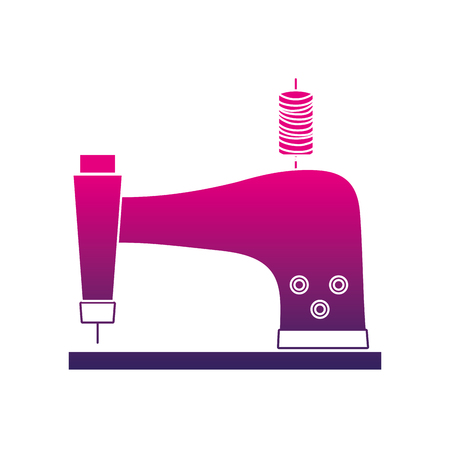 Silhouette sewing machine vector illustrationのイラスト素材