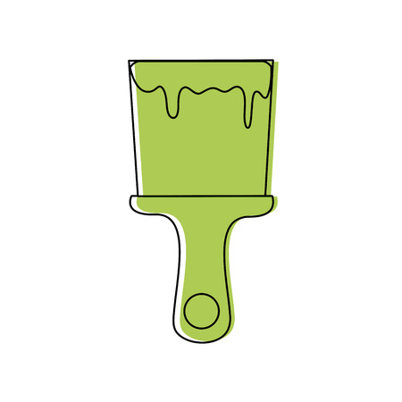 color brush tool to paint the house designのイラスト素材