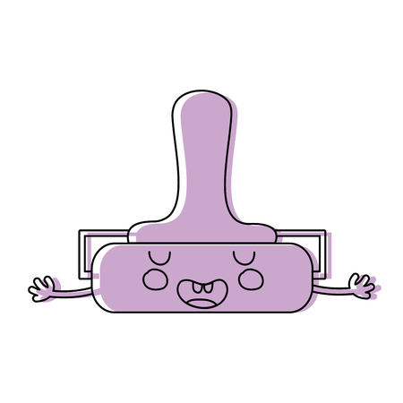 color cute funny paint rollerのイラスト素材
