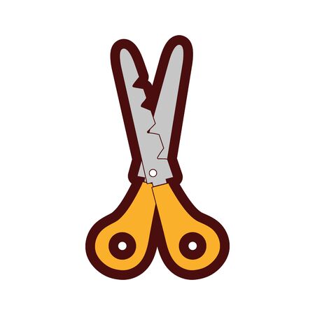 line color scissors school tool to education studyのイラスト素材