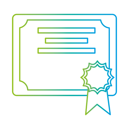 Certificate of graduation university and education theme Isolated design Vector illustrationのイラスト素材