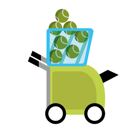 Tennis ball of sport competition and game theme Isolated design Vector illustrationのイラスト素材