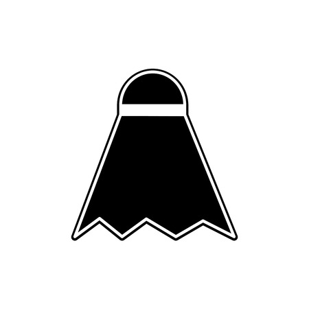 Badminton shuttlecock of sport competition and game theme Isolated design Vector illustrationのイラスト素材