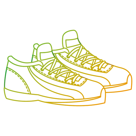 Shoes of sport competition and game theme Isolated design Vector illustrationのイラスト素材