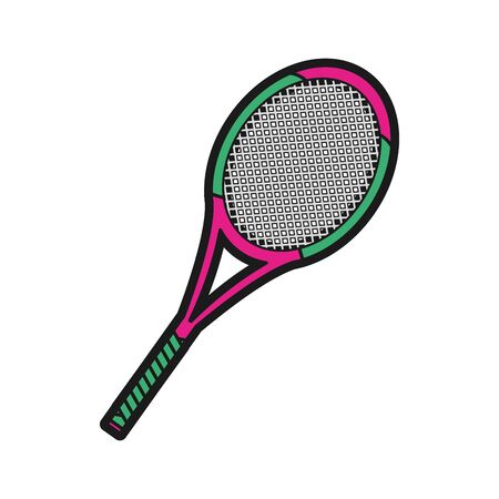 Tennis racket of sport competition and game theme Isolated design Vector illustrationのイラスト素材