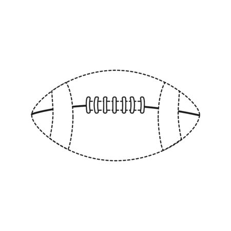 American football ball of sport competition and game theme Isolated design Vector illustrationのイラスト素材