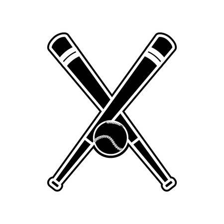 Baseball bat of sport competition and game theme Isolated design Vector illustrationのイラスト素材