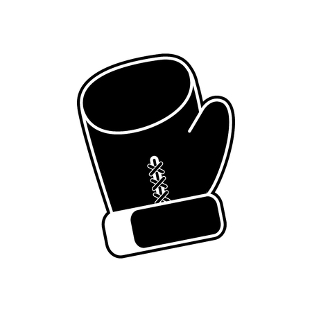 Boxing glove of sport competition and game theme Isolated design Vector illustrationのイラスト素材