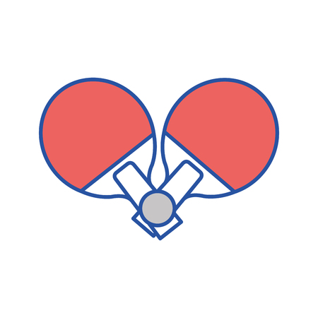 Table tennis rocket of sport competition and game theme isolated design  illustrationのイラスト素材