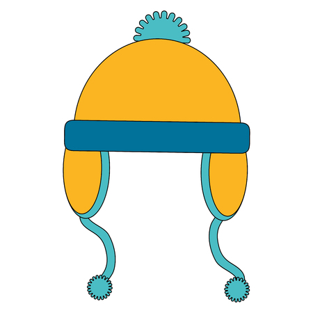 Hat of winter cloth fashion and and season theme Isolated design Vector illustrationのイラスト素材