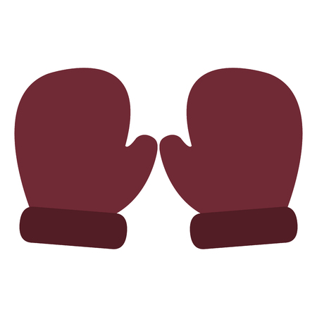 Gloves of winter cloth fashion and and season theme Isolated design Vector illustrationのイラスト素材