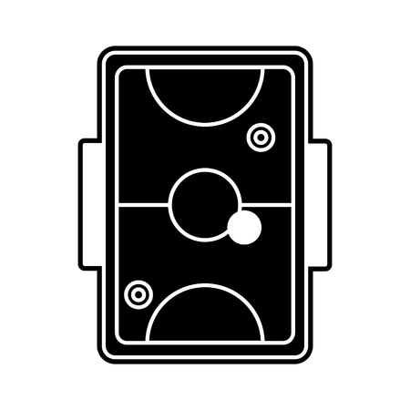Air hockey of toy game and play theme Isolated design Vector illustrationのイラスト素材