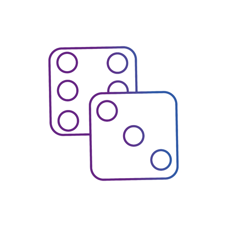 Dice of chance gambling and game theme Isolated design Vector illustrationのイラスト素材