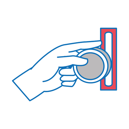 Coin of money financial and commerce theme Isolated design Vector illustrationのイラスト素材