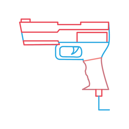 Gun of toy game and play theme Isolated design Vector illustrationのイラスト素材