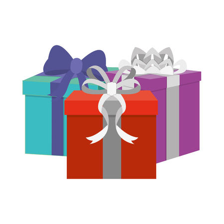 Gift of present surprise and celebration theme Isolated design Vector illustrationのイラスト素材