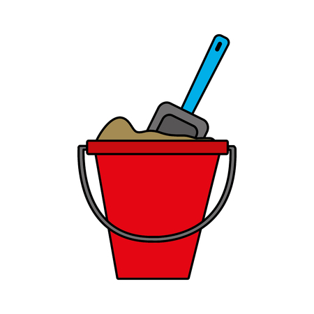 Sand bucket icon design isolated on white background.のイラスト素材