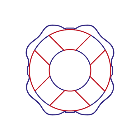 Safe float of safety water and rescue theme Isolated design Vector illustrationのイラスト素材