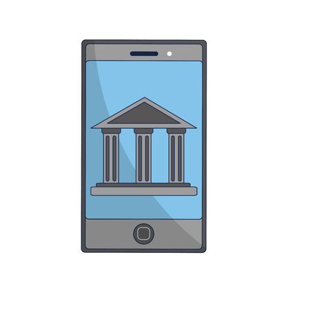 Smartphone of shopping commerce and market theme Isolated design Vector illustrationのイラスト素材