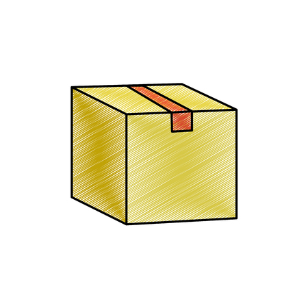 Box of delivery shipping logistics and transportation theme Isolated design Vector illustrationのイラスト素材
