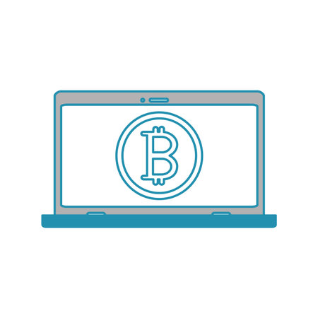 Bitcoin of bit financial and money theme Isolated design Vector illustrationのイラスト素材