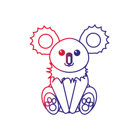Koala cartoon design illustration.のイラスト素材