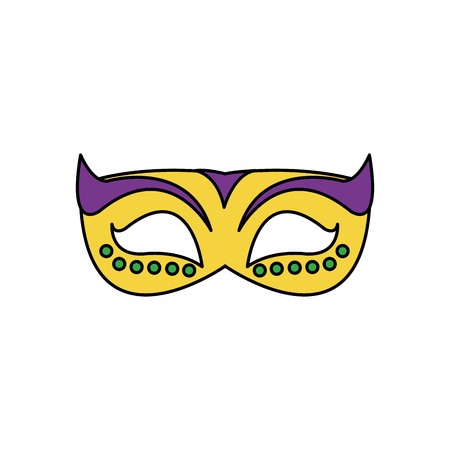 Mask of masquerade carnival costume and party theme Isolated design Vector illustrationのイラスト素材