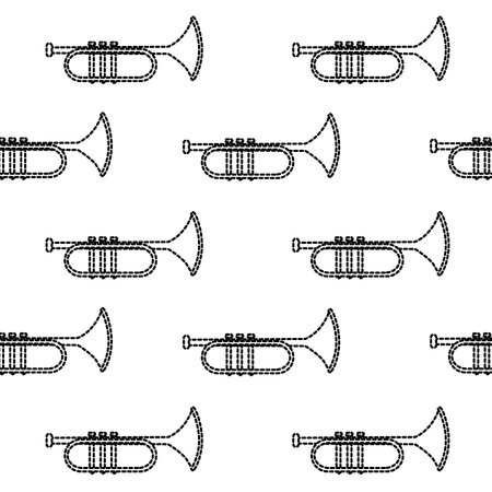 Trumpet of instrument music and sound theme Isolated design Vector illustrationのイラスト素材