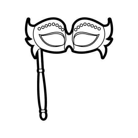 Mask of masquerade carnival costume and party theme Isolated design Vector illustrationのイラスト素材