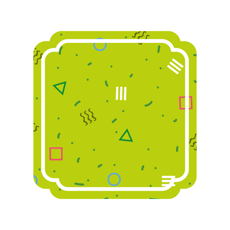 Memphis style frameのイラスト素材