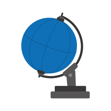 Global sphere of planet earth and globe theme Isolated design Vector illustrationのイラスト素材