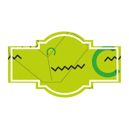 Memphis style frame of abstract pattern template and 80s theme Isolated design Vector illustrationのイラスト素材