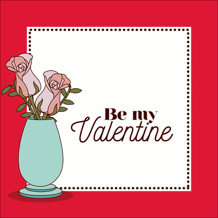 Happy Valentines day design for greeting card.のイラスト素材