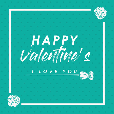 Happy Valentines day design for greeting card.のイラスト素材