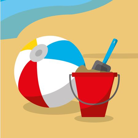 Beach and sand art making tools icon.のイラスト素材