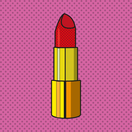 Pop art lipstick design on a unique background.のイラスト素材