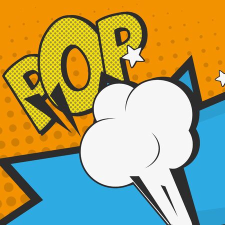 Pop art bubble design on a unique background.のイラスト素材