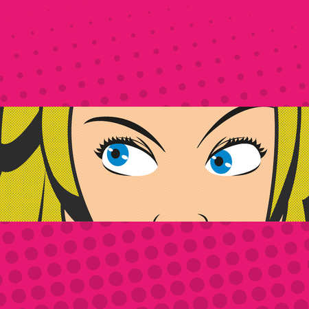 Girl of pop art retro and old style theme Vector illustration.のイラスト素材