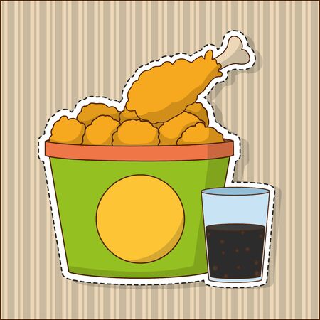 Fast food design on a unique background.のイラスト素材