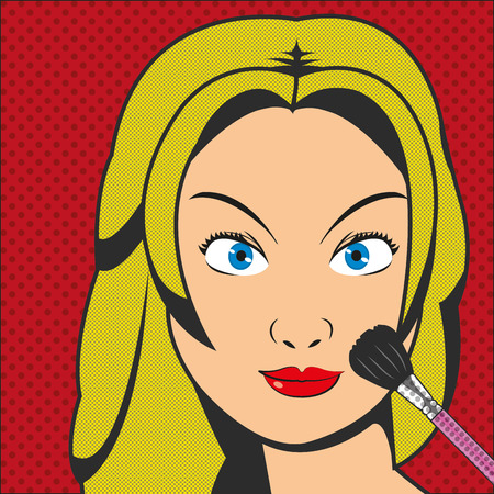 Girl of pop art retro and old style theme Vector illustration.のイラスト素材