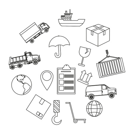 Logistics and transportation designのイラスト素材