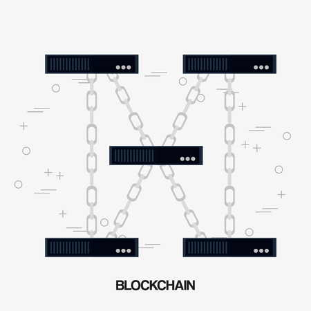 Block chain concept design.のイラスト素材