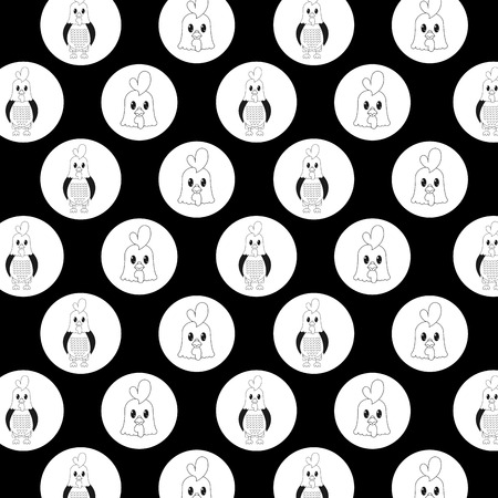 Chicken cartoon of animal cute and adorable creature theme Vector illustrationのイラスト素材