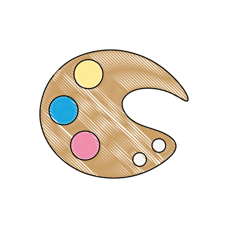 grated art palette tool to paint and drawingのイラスト素材