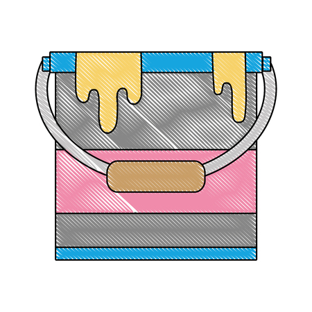 grated paint can tool to creative decorationのイラスト素材